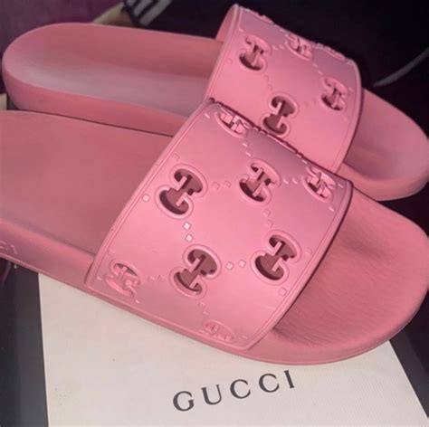 baby pink gucci slides|pink Gucci slides nordstrom.